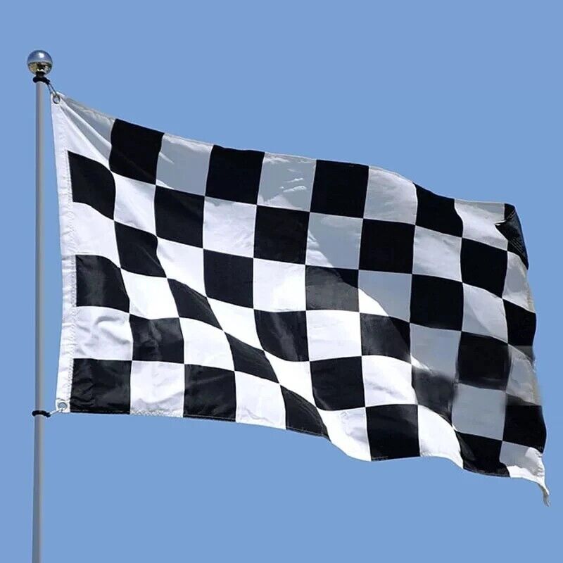 Black & White Checkered Racing Flag Banner 3 ft x 5 ft NEW! Home & Garden:Yard, Garden & Outdoor Living:Décor:Flags Cozy Home Treasures